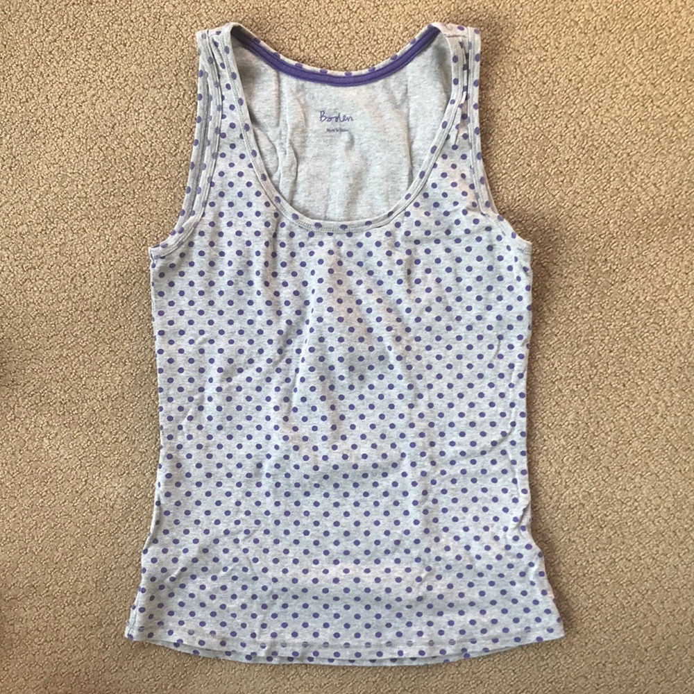 Purple Polk dots by Boden size 4 tank